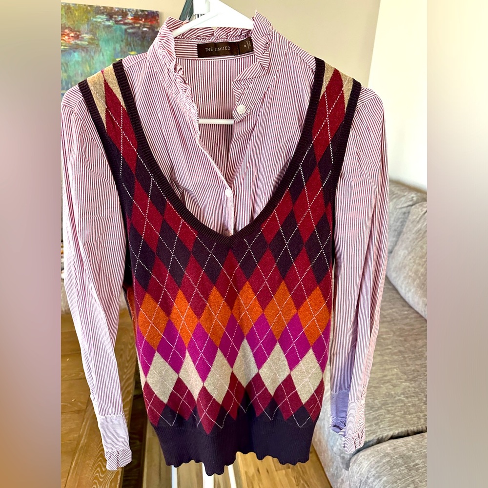 Dress shirt with sweater vest